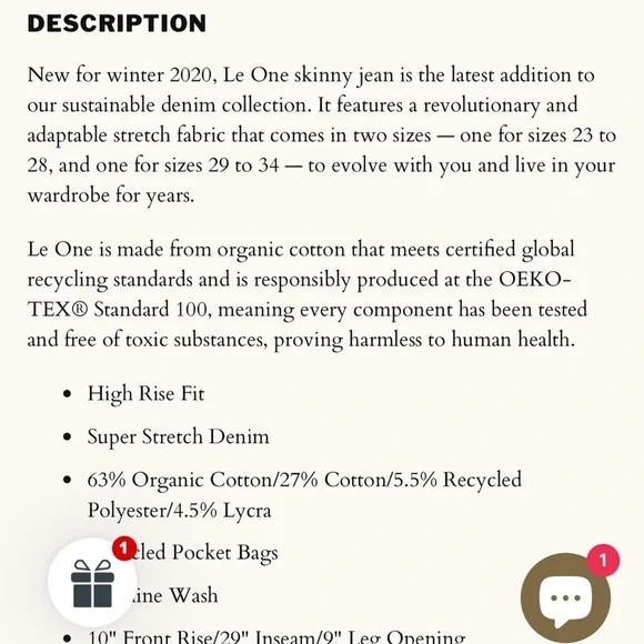 Frame Denim Le One Skinny Keller Dark Blue Ankle length Jeans size 29 or 2 - Picture 16 of 16